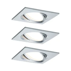 Paulmann Nova Plus LED-spot, 3 stk, kantet, alu