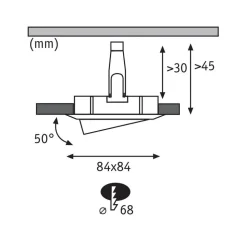 Paulmann Nova Plus LED-spot, 3 stk, kantet, alu