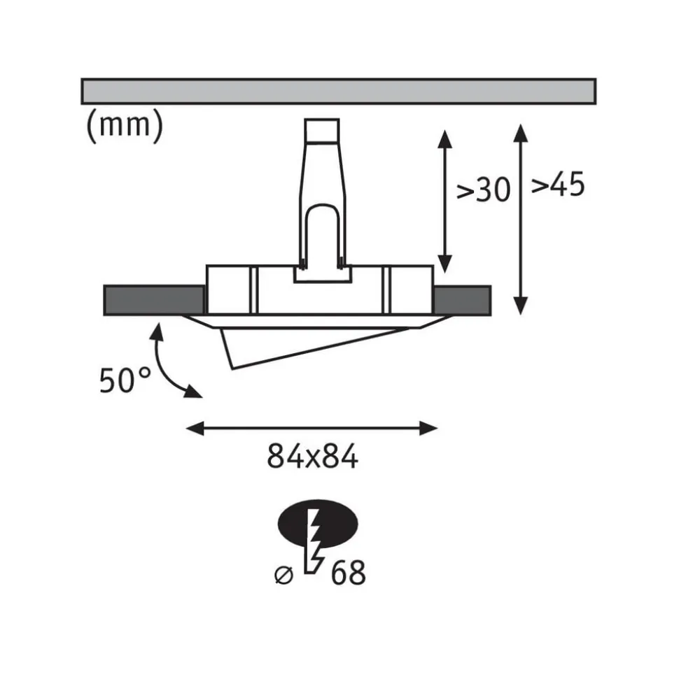 Paulmann Nova Plus LED-spot, 3 stk, kantet, alu
