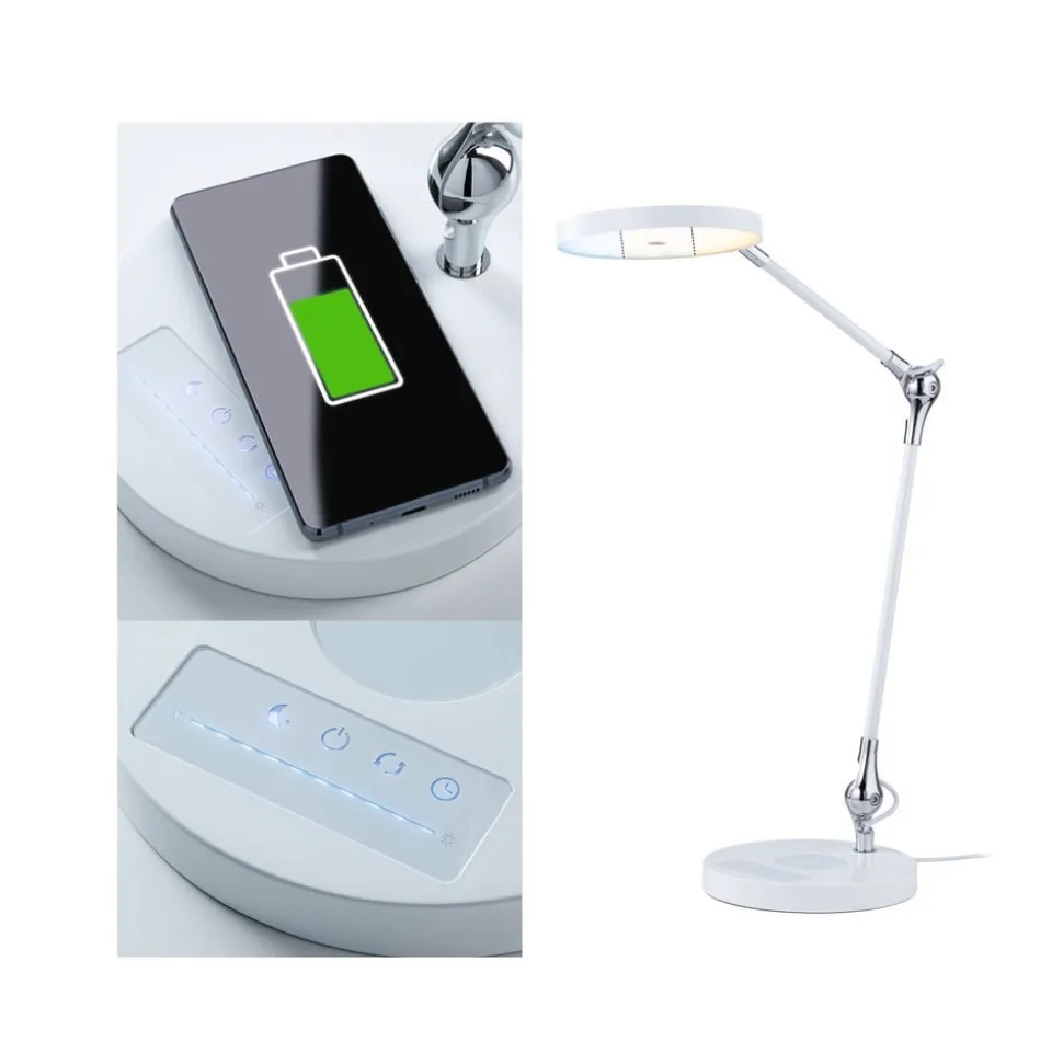 Paulmann Numis LED-bordlampe ladefunktion, hvid