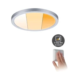 Paulmann panel Areo dim to warm rund krom 17,5 cm