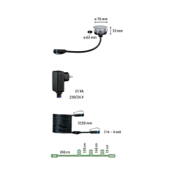 Paulmann Plug & Shine Indbygningsspot Gulv 3 RGBW ZigBee