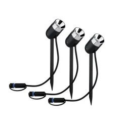 Paulmann Plug & Shine lampe med jordspyd Pike Basis