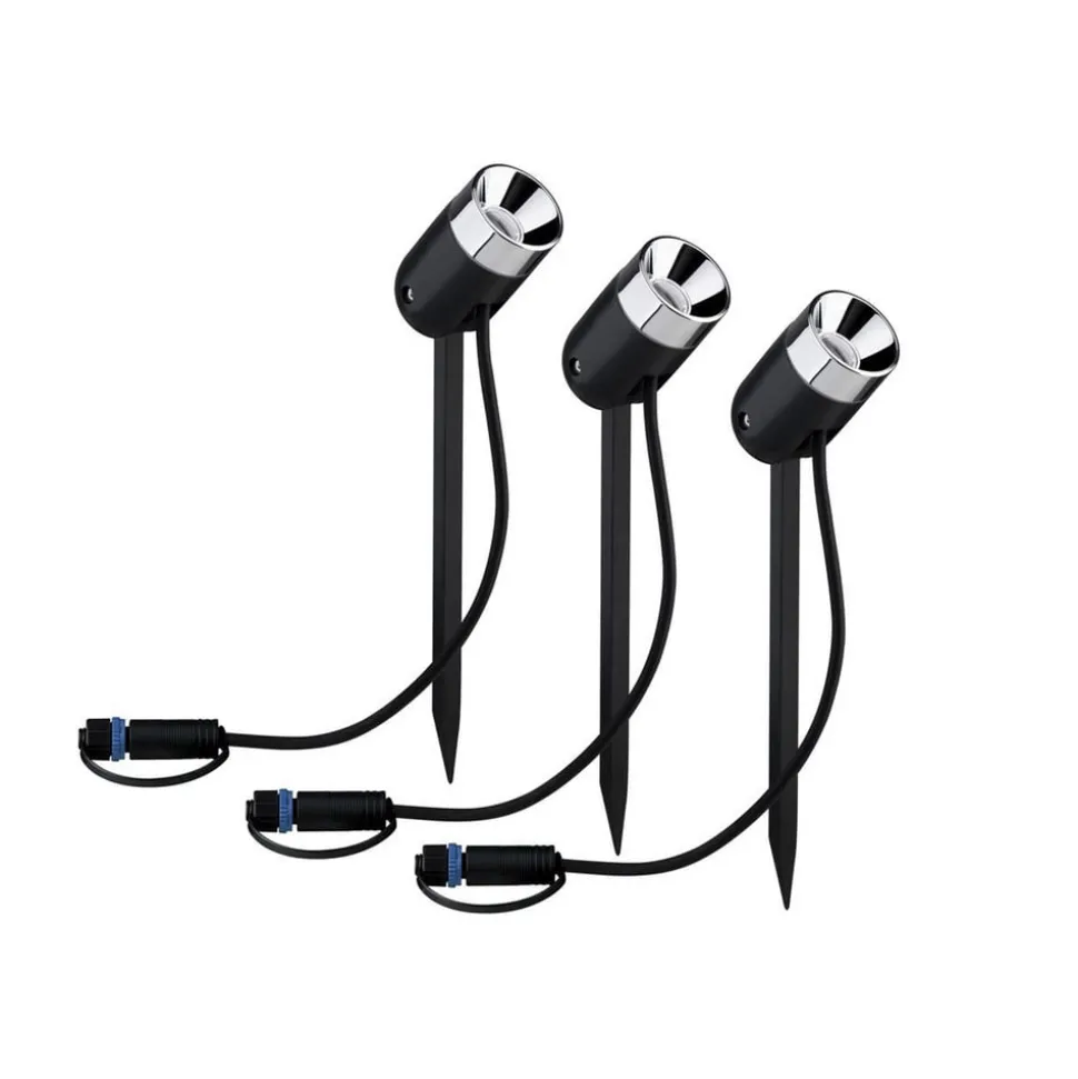 Paulmann Plug & Shine lampe med jordspyd Pike Basis