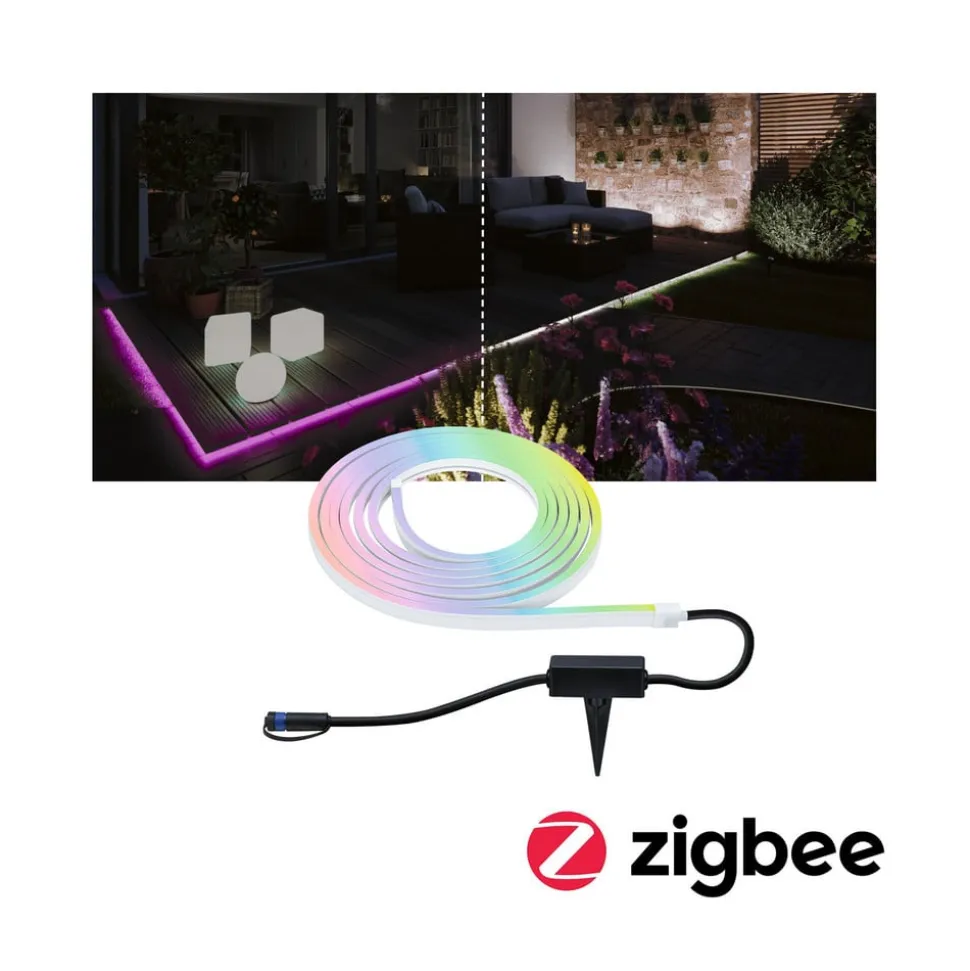Paulmann Plug & Shine LED-strip Neon 5 m, ZigBee, RGB, IP67