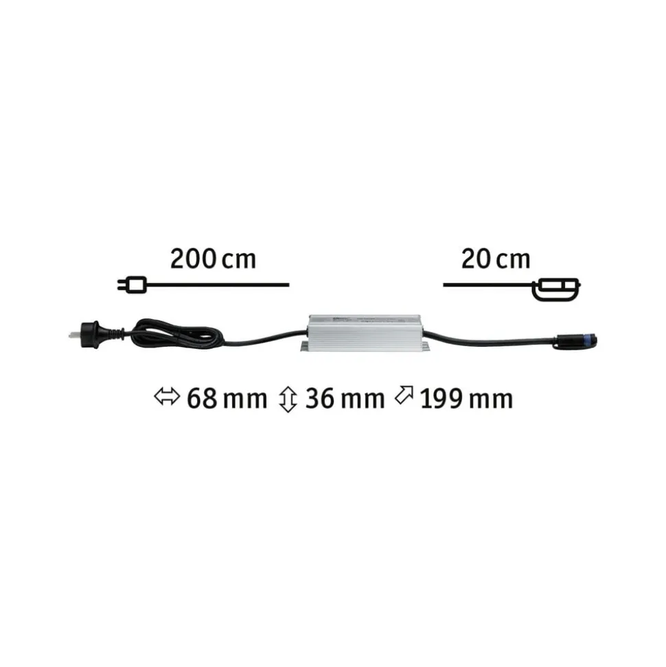 Paulmann Plug & Shine-strømforsyning 98849, 75 W, sølv