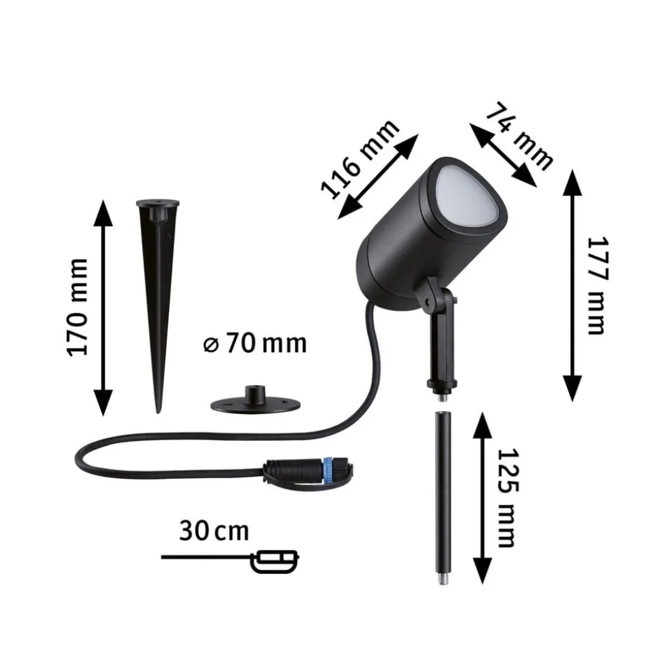 Paulmann Plug&Shine Shira jordspyd spotlight ZigBee RGBW