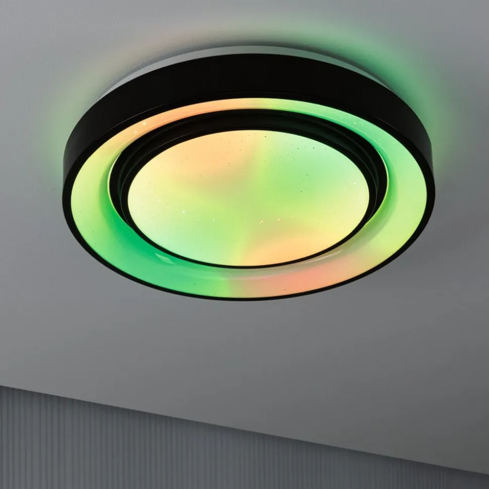 Paulmann Rainbow Ø37cm sort fjernbetjent stjernedekoration RGBW