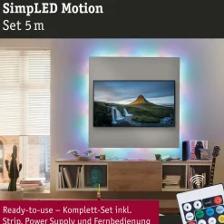 Paulmann SimpLED Motion LED-stripsæt, 5 m fjernbetjening RGB