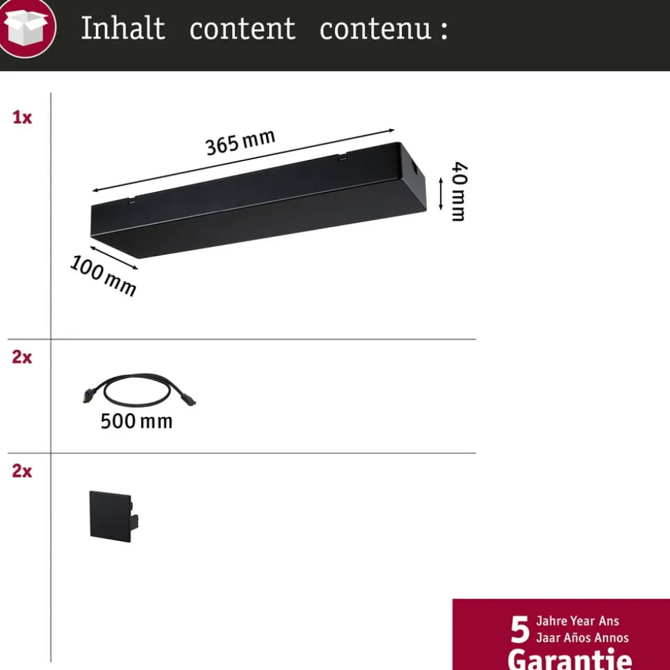 Paulmann strømforsyning Power Box Linion sort ZigBee 230/24V