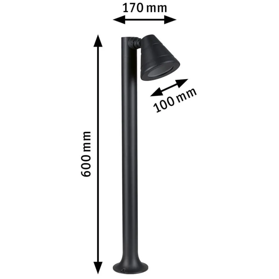 Paulmann Trian gadelampe GU10, justerbar