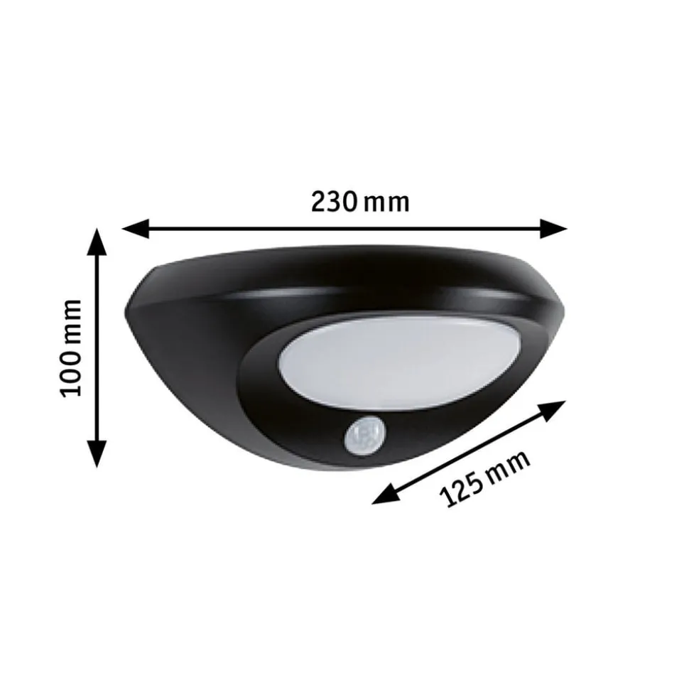 Paulmann udendørs LED-væglampe Sorova, sensor, antracit