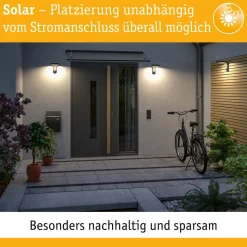 Paulmann udendørs LED-væglampe Diskola, sensor, antracit
