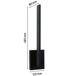 Paulmann udendørs LED-væglampe Levka, antracit, 49 cm aluminium IP44