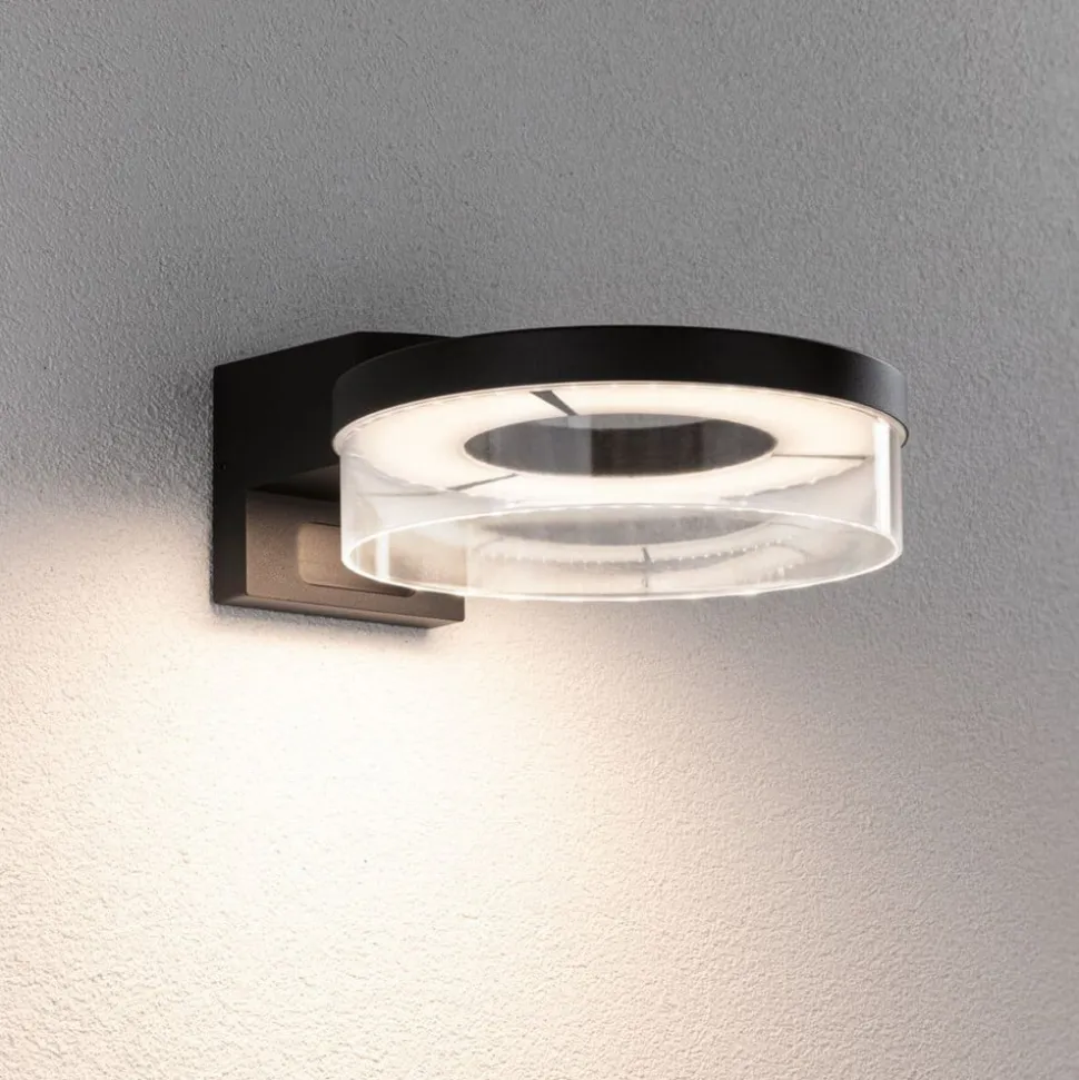 Paulmann udendørs LED-væglampe Capera, antracit, IP44