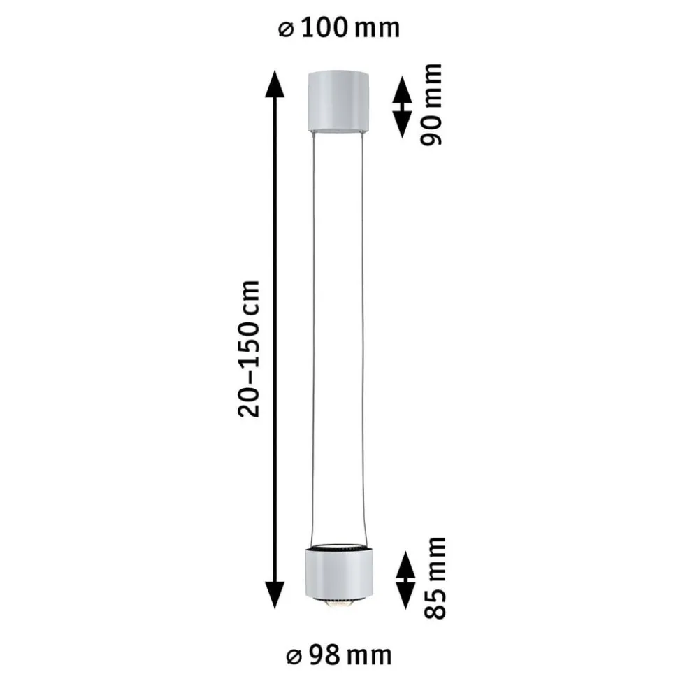 Paulmann URail Aldan LED-pendellampe, hvid