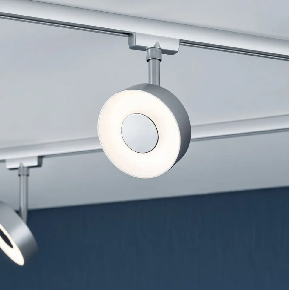 Paulmann URail Circle LED-spot, white switch, krom