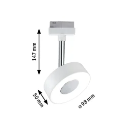 Paulmann URail Circle LED-spot, rundt, i hvidt