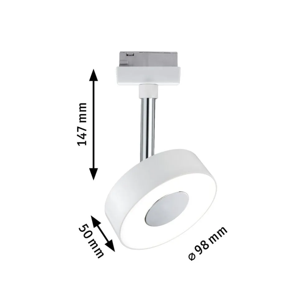 Paulmann URail Circle LED-spot, rundt, i hvidt