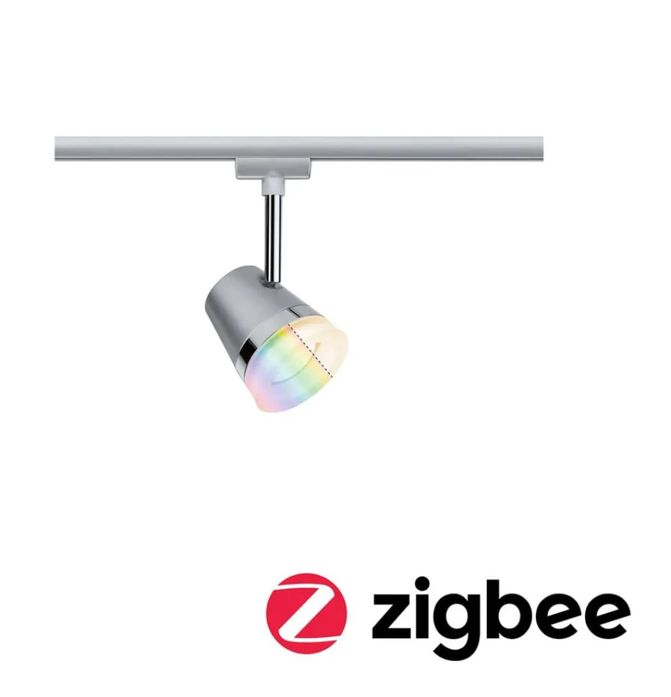Paulmann URail Cone spot RGBW, mat krom, ZigBee