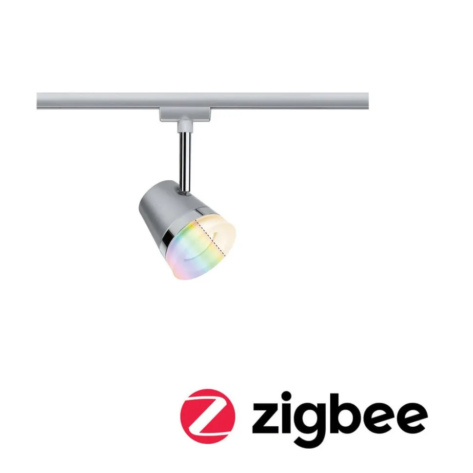 Paulmann URail Cone spot RGBW, mat krom, ZigBee