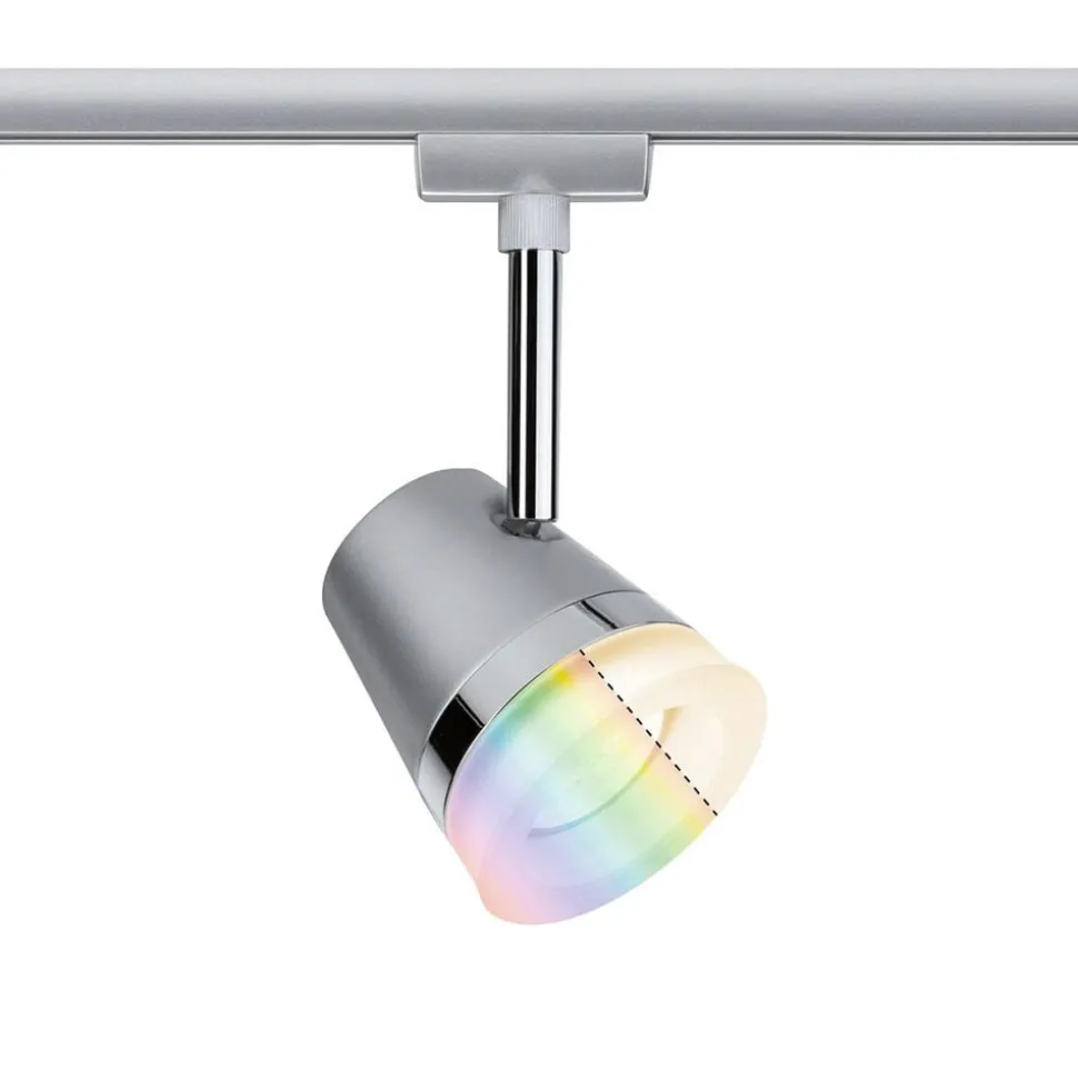 Paulmann URail Cone spot RGBW, mat krom, ZigBee
