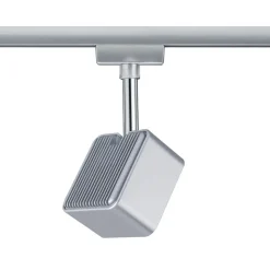 Paulmann URail Cube LED-spot, dæmpes 2.700 K krom