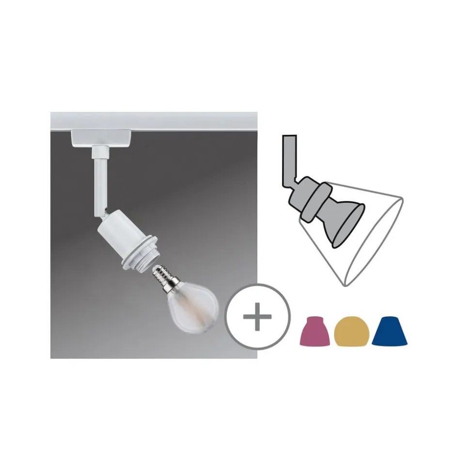 Paulmann URail DecoSystems spotlight E14, hvid