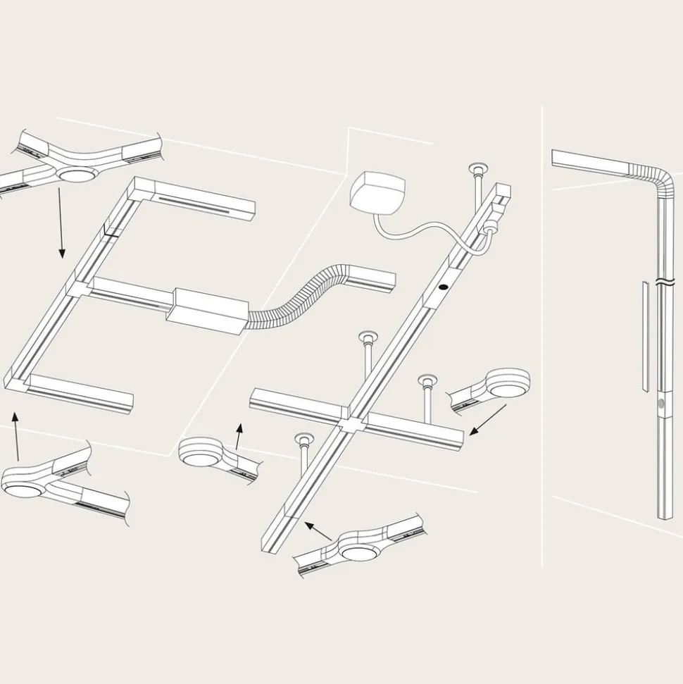 Paulmann URail End Cap LED-slutstykke, mat krom