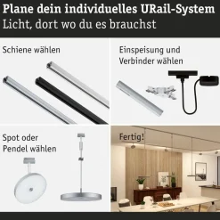 Paulmann URail Hildor LED-spot krom 3.000K