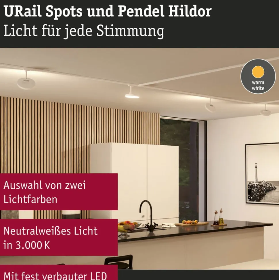 Paulmann URail Hildor LED-spot hvid 3.000K