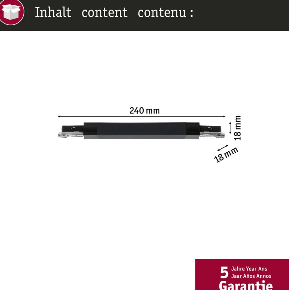 Paulmann URail skinneadapter Zigbee Dæmp/Switch krom mat