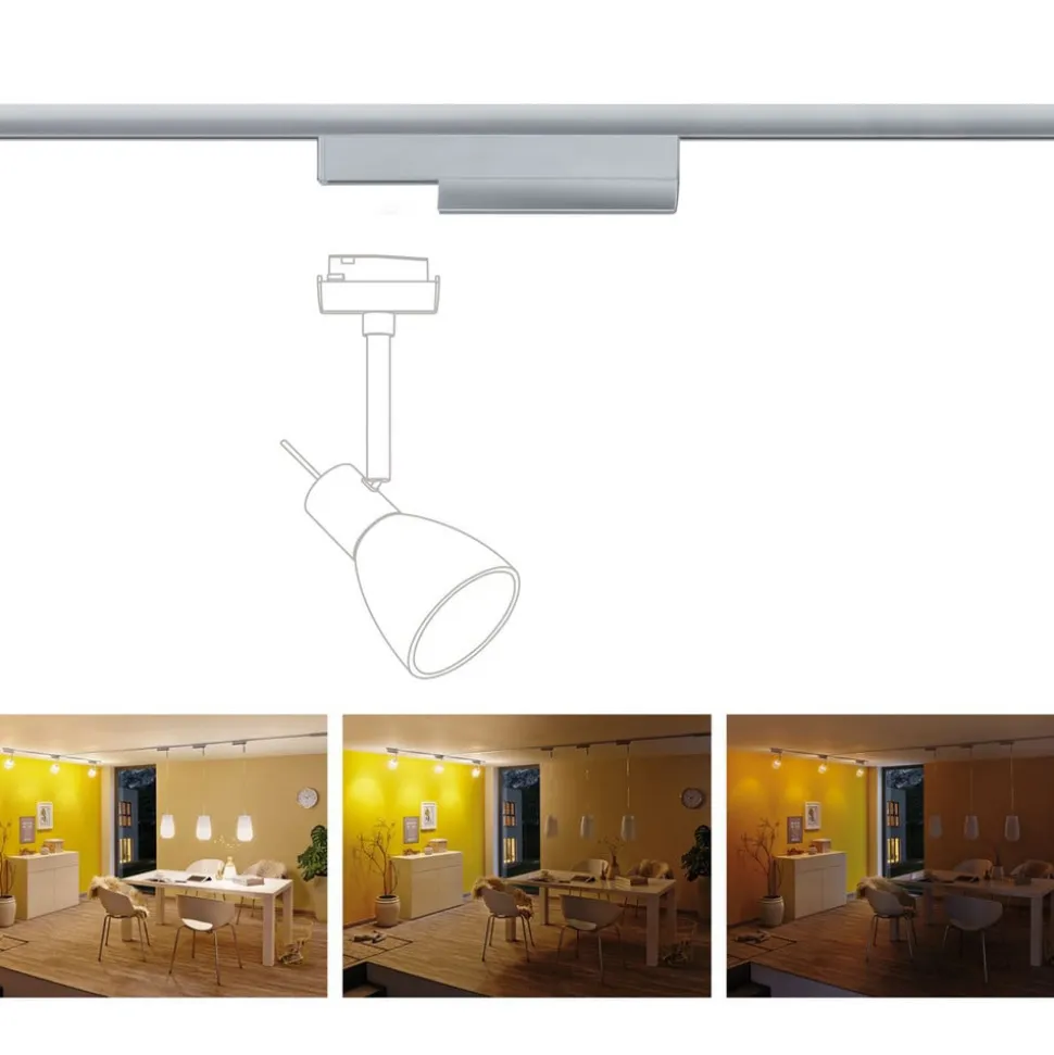 Paulmann URail skinneadapter, ZigBee, krom