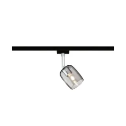 Paulmann URail Spot Blossom sort, røgfarvet glas