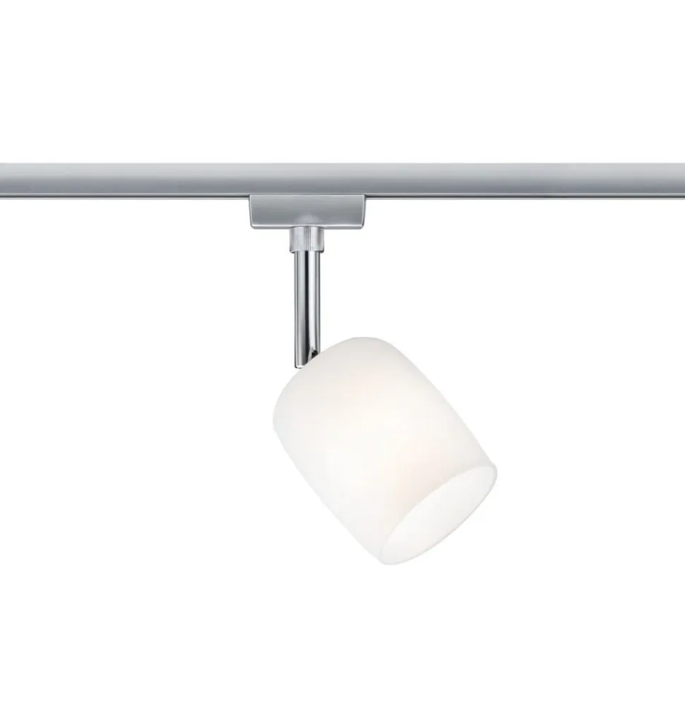 Paulmann URail Spot Blossom mat krom, satinglas
