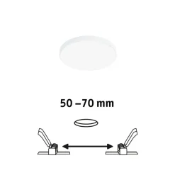 Paulmann Veluna Edge LED indbygget IP44 4.000K Ø 9cm