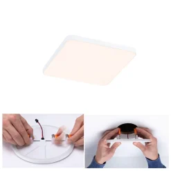 Paulmann Veluna Edge LED til indbygning IP44 3000K 12x12cm
