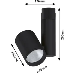 Paulmann Zeuz URail Spot 3.000K 39° sort mat