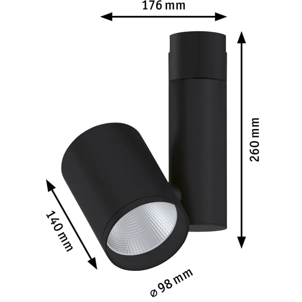 Paulmann Zeuz URail Spot 4.000K 39° sort mat