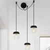 Pendellampe Acorn 3 lyskilder sort og messing