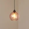 Pendellampe Benek, pink, glas, Ø 20 cm, E27