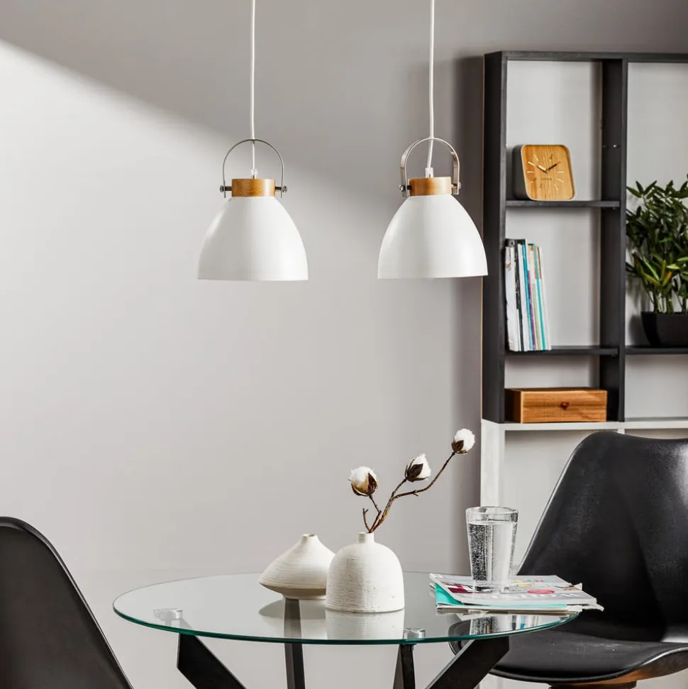 Pendellampe Bergen, 2 lyskilder, hvid