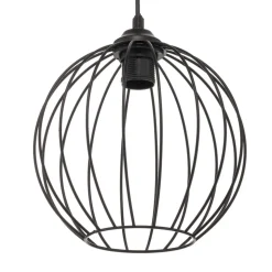 Pendellampe Cumera i sort, 4 lyskilder, rund