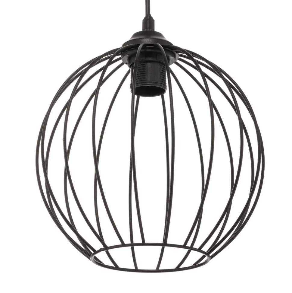 Pendellampe Cumera i sort, 4 lyskilder, rund