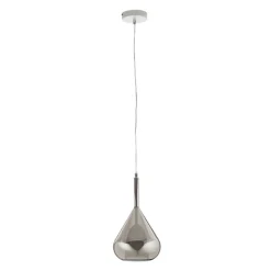 Pendellampe lilla, røggrå, 1-lys, glas