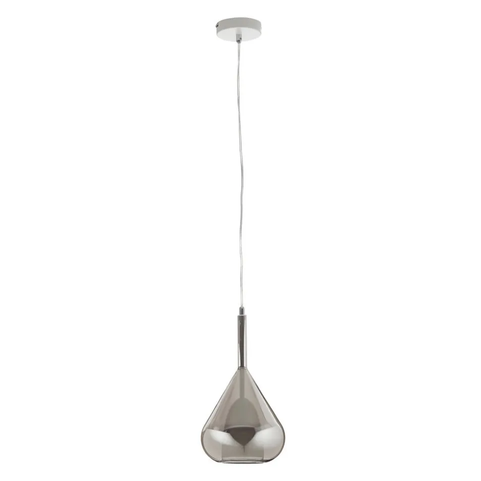 Pendellampe lilla, røggrå, 1-lys, glas
