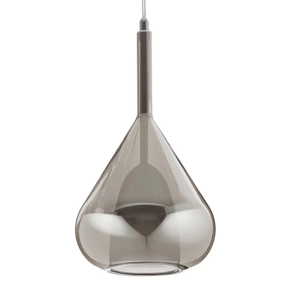 Pendellampe lilla, røggrå, 1-lys, glas