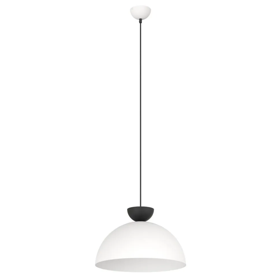 Pendellampe Lunaro, hvid, Ø 40 cm, metal