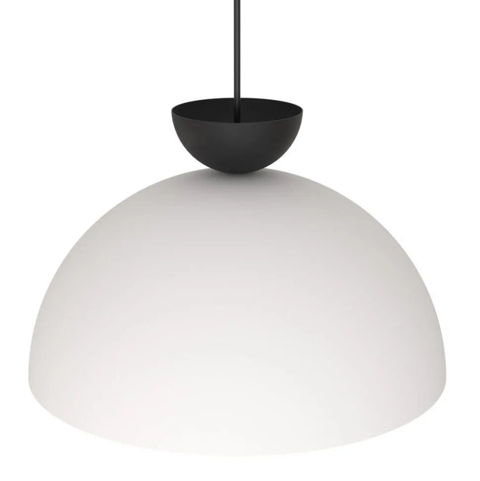 Pendellampe Lunaro, hvid, Ø 40 cm, metal