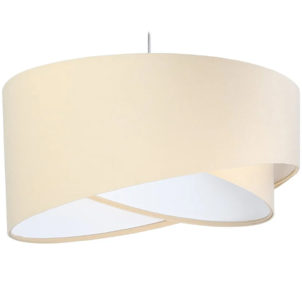 Pendellampe Vivien, tofarvet, beige/hvid